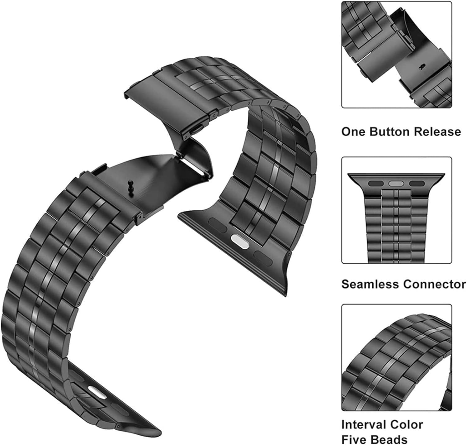 Wrist Band+TPU Watch Case，For Apple Watch 7 Strap 41mm 45mm Slim Stainless Steel Band，For iWatch 6 5 4 3 2 SE Bracelet 40mm 44mm 38mm 42mm