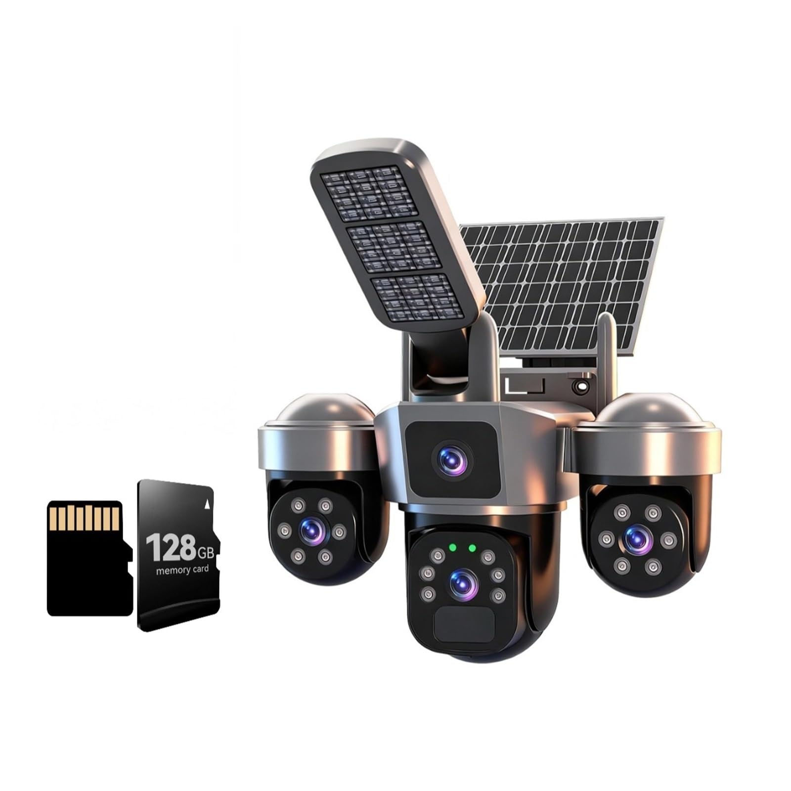 Oshpmbdlyfj 6Mp 4G 128G Card 6Mp Auto Tracking Ptz Solar Camera Outdoor Wireless, Human Detection Pir Wifi Ip Camera With Siren, 2K Solar Powered Cctv(6Mp 4G 128G Card)