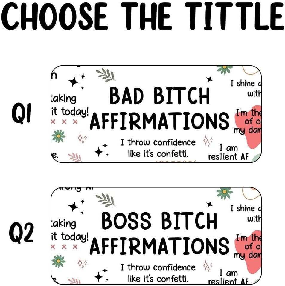 Bad Bitch Affirmations Blanket - Funny Self Love Blanket for Coworkers, Friends & Boss - Badass Affirmations Gift for Women & Girls