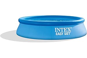Intex Easy Set 8ft x 24in Inflatable Swimming Pool: Puncture-Resistant and Quick to Inflate