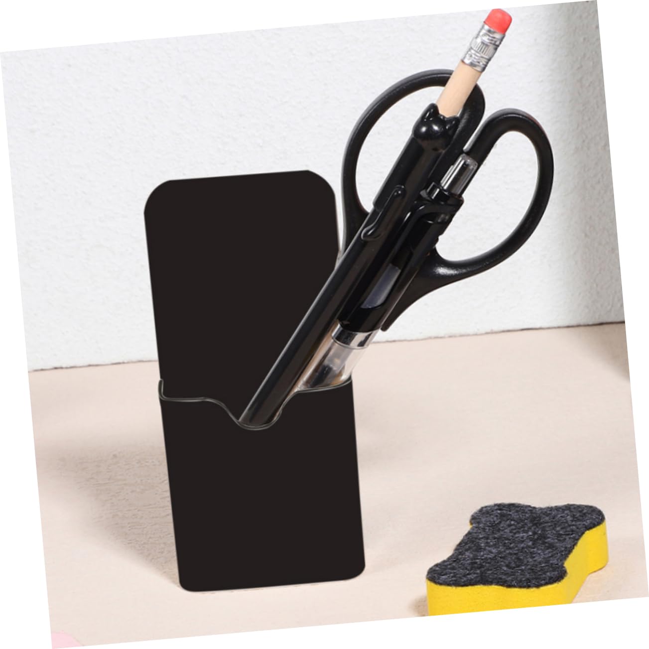 5 Set Portapenne Magnetici Per Lavagna Organizer Penne Con Supporto Magnetico Compatto Per Ed Accessori Ufficio Nero 4 Pezzi*5