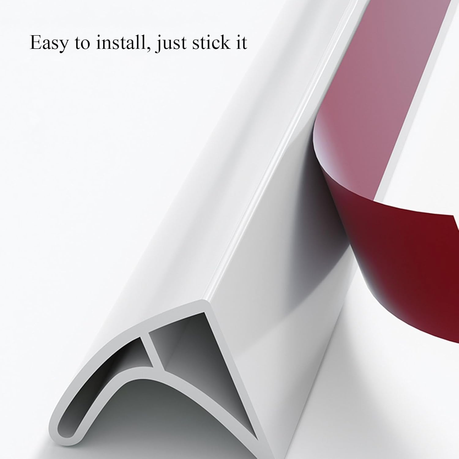 Silicone Shower Barrier Water Stopper For Bathroom Kitchen Sink Countertop, Foldable Splash Guard/dam White , Self-Adhesive Bathtub Corner/edge Kit 1.2 Inch Tall 2 3 5 13ft. ( Size : 4.8858ft/1.5m )