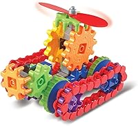 Vista 2 de Learning Resources Gears! Gears! Gears! Machines in Motion - STEM para niños pequeños, juguetes de construcción e ingeniería prácticos, pensamiento