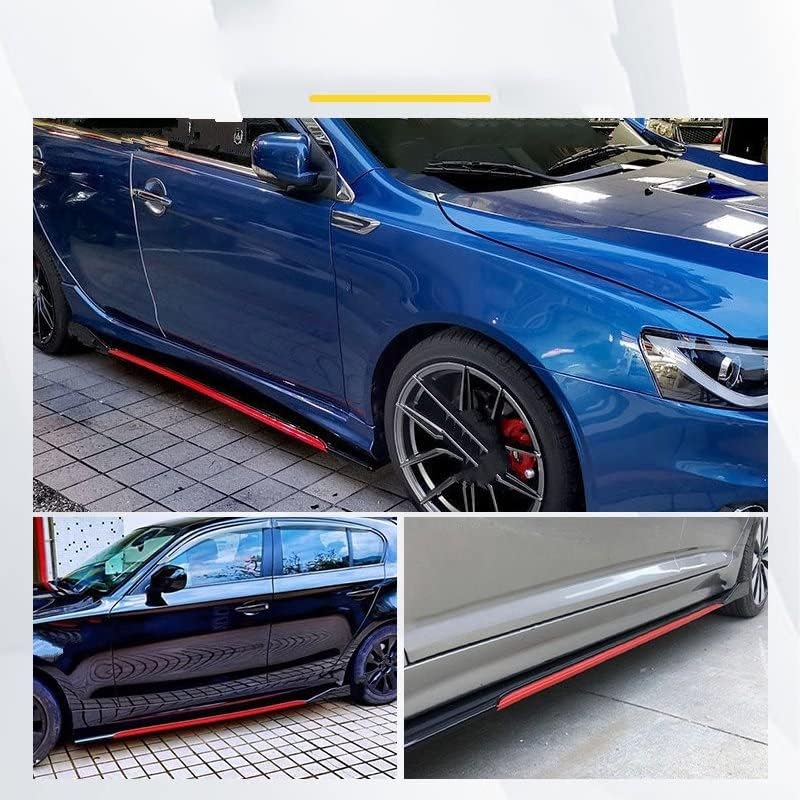 個 2 メートル/2.18 メートルユニバーサル車のサイドスカート延長ロッカープレートリップセパレーターバンパースポイラー (C 【リアルカーボンファイバーサ】