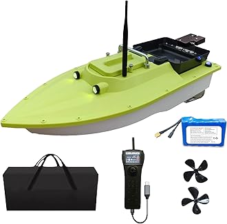 S80 Brushless Motor Super Speed Saltwater RC Fishing Bait Boat with GPS for Surf Fishing with Bait Tray,2x10,000mah Battery,IP 66 Waterproof,500M Range,5 Meters/Second