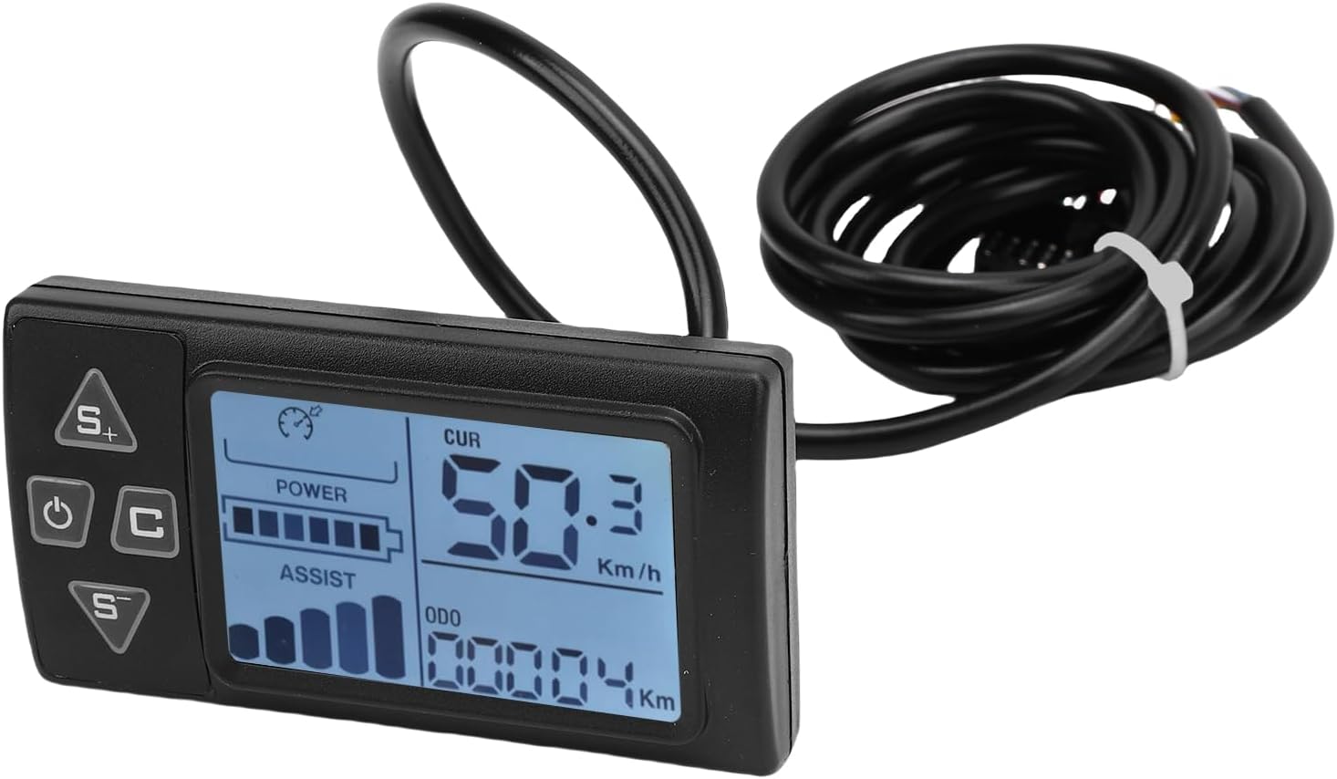 LCD Display in S861 Electric Bicycle with Background Lighting Function for Ergonomic Buttons on Electric Bicycle