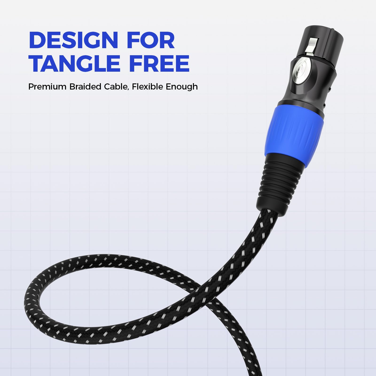 Confezione da 2 cavi XLR per microfono, 15,7 m, senza rumore, a lunga durata, da maschio a femmina, cavo bilanciato per microfono, mixer, amplificatore, monitor da studio, DMX, 24AWG, rosso e