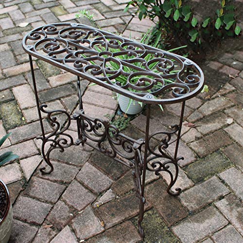 CJH European Creative Cast Iron Retro Rectangular Flower Stand Flower Pot Rack Rack Indoor Balcony Villa Decoration Ornaments Flower