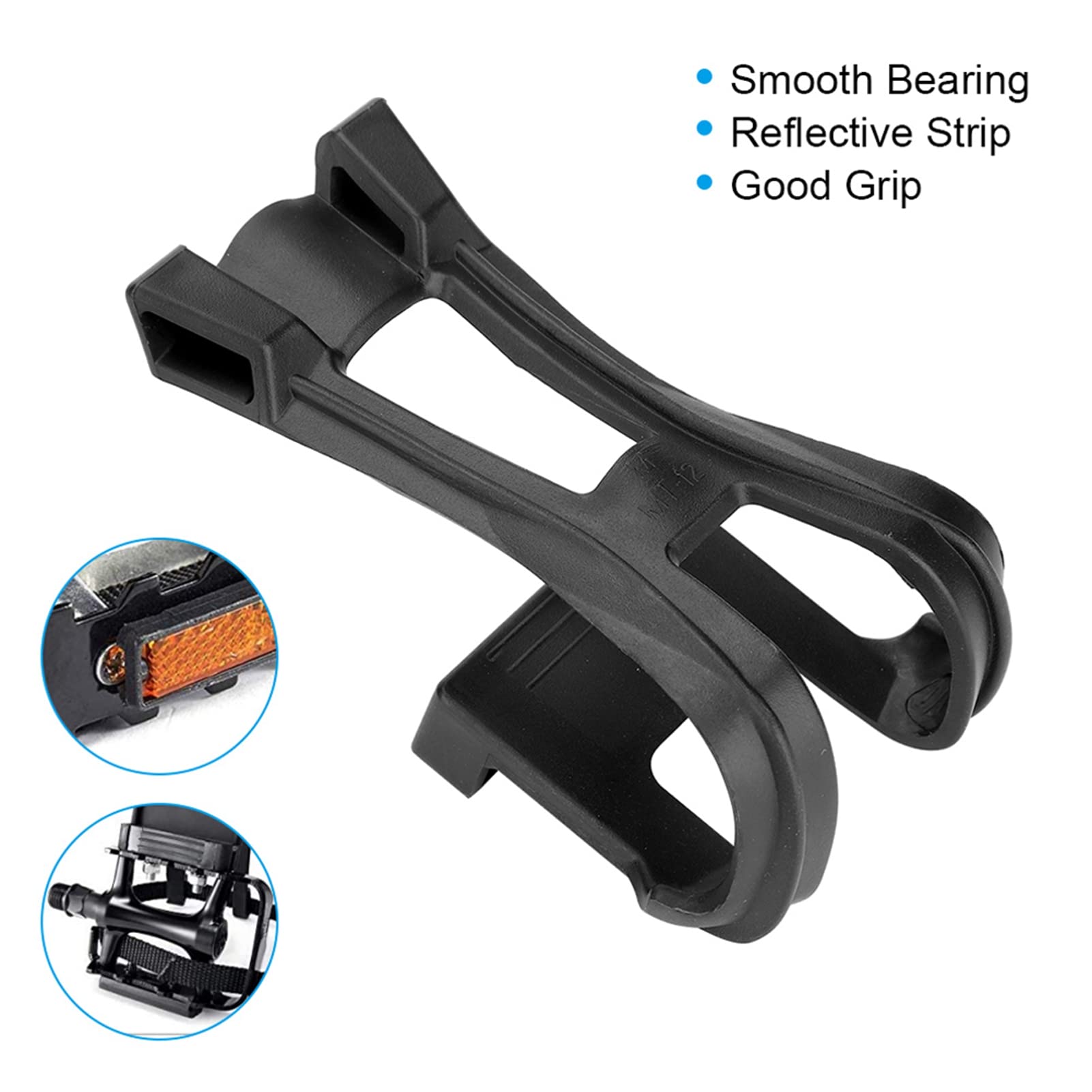 VBESTLIFE Bicycle Toe Clips, 1 Set Non Slip Bicycle Pedal Foot Fenders Toe Pedal Clips & Straps for Fixie Road Bike - Image 4