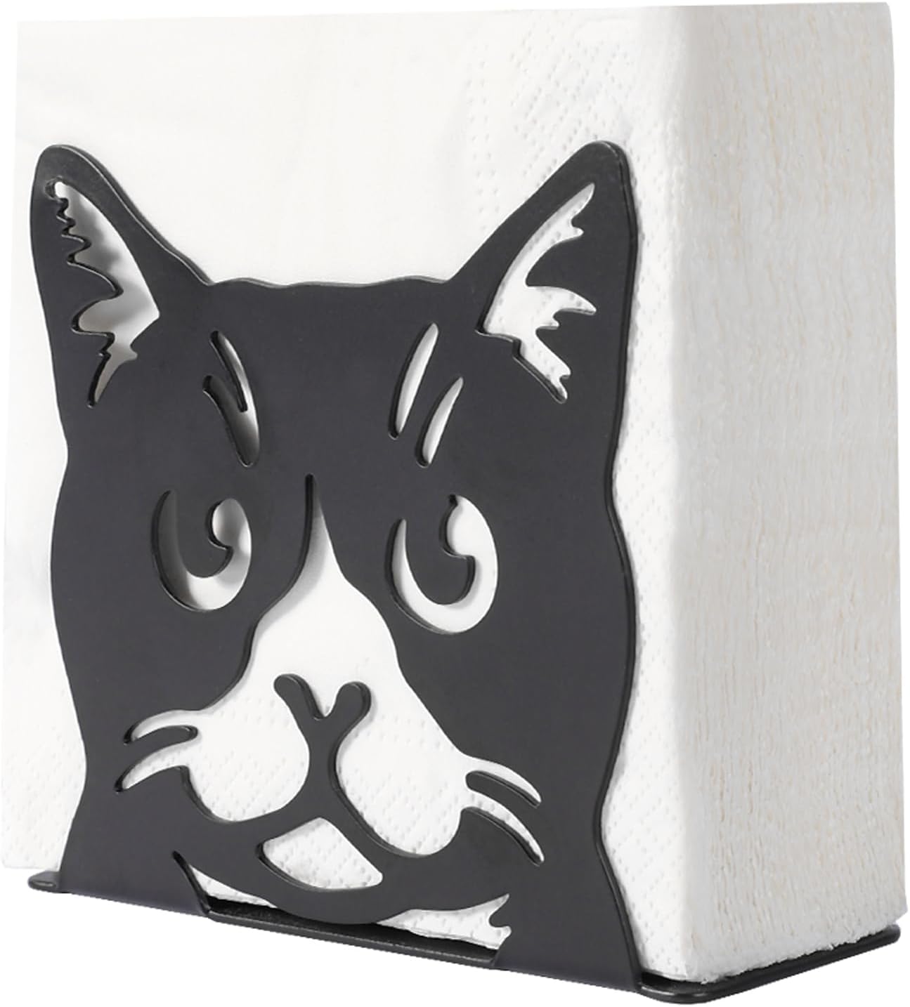 Napkin Holder for Table, Metal Napkin Holders for Kitchen Dining Farmhouse Cocktail Picnic Bar Rustic, Modern Napkins Holder for All Dining Room Decors (Cat), Valentine's Day Decoration Gifts