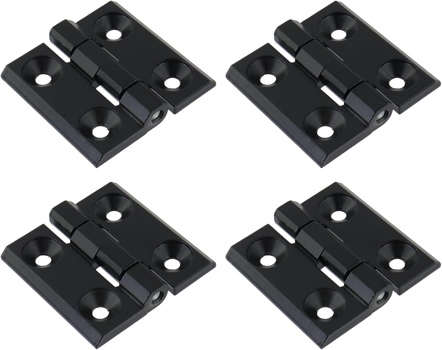 Black Butt Hinge Zinc Alloy Door Hinge Heavy Duty Boat Hatch Hinges Residential Bed Room Hinge for Doors Hardware 2.36" x 2.36" -4pcs