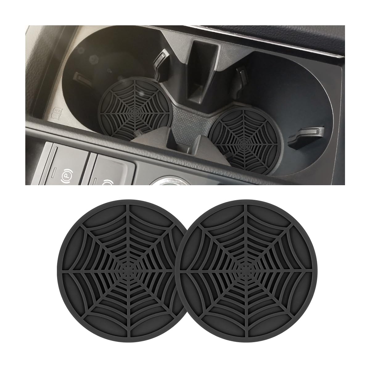 JNNJ 2 Stück Auto Getränkehalter Untersetzer - Silikon Tassenhalter Anti-Rutsch