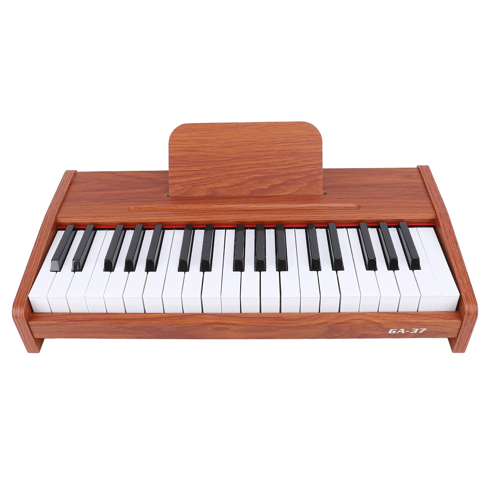 37 Keys Piano Keyboard 37 Key órgano Electrónico 3 Octavas Completas Compact Lightweight Imitation Diseño de Grano de Madera con 22 Cm Teclas Estándar para Niños Educación Musical