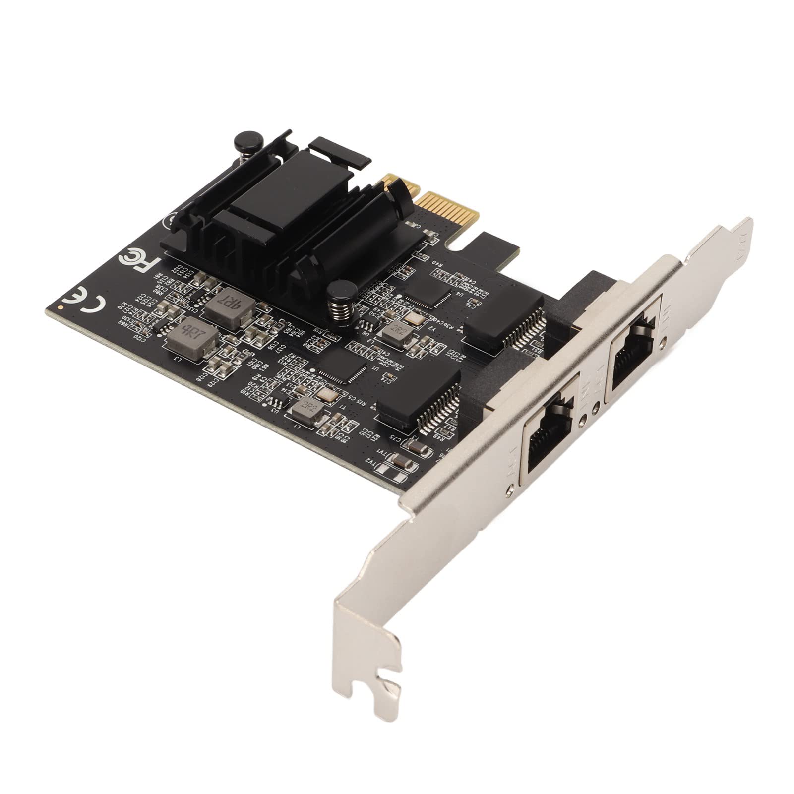 2.5Gbps PCIe Card Dual Port, RTL8125BG Chip for Desktops PC Servers, Wide Compatibility