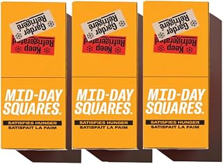 Mid-Day Squares Peanut Butta Protein Chocolate Bars, 1.16 Oz each, 3 Packs (36 Squares) | Made with Real Chocolate, 6g Plant Protein, 4g Fiber, Gluten Free, Certified Vegan