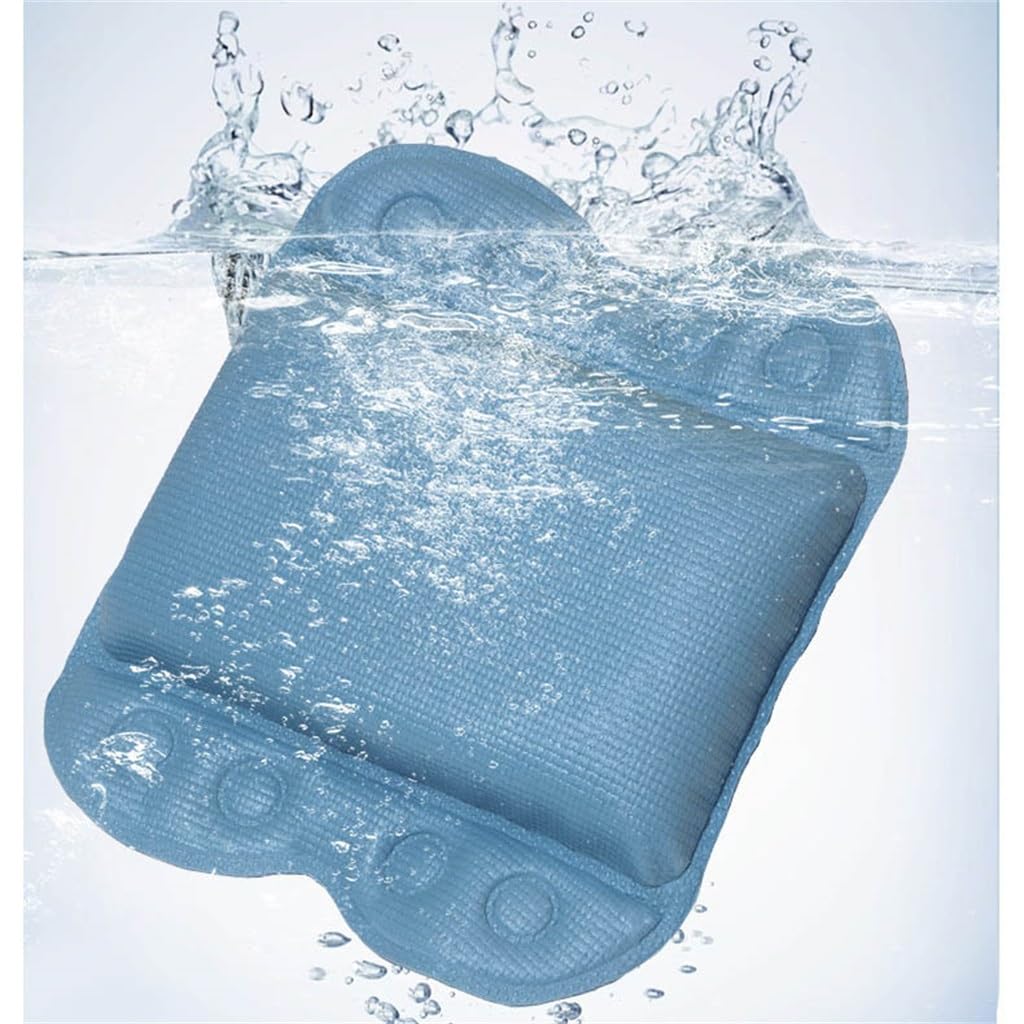 Almohada de bañera modelo de masaje para spa, lavable, con ventosa