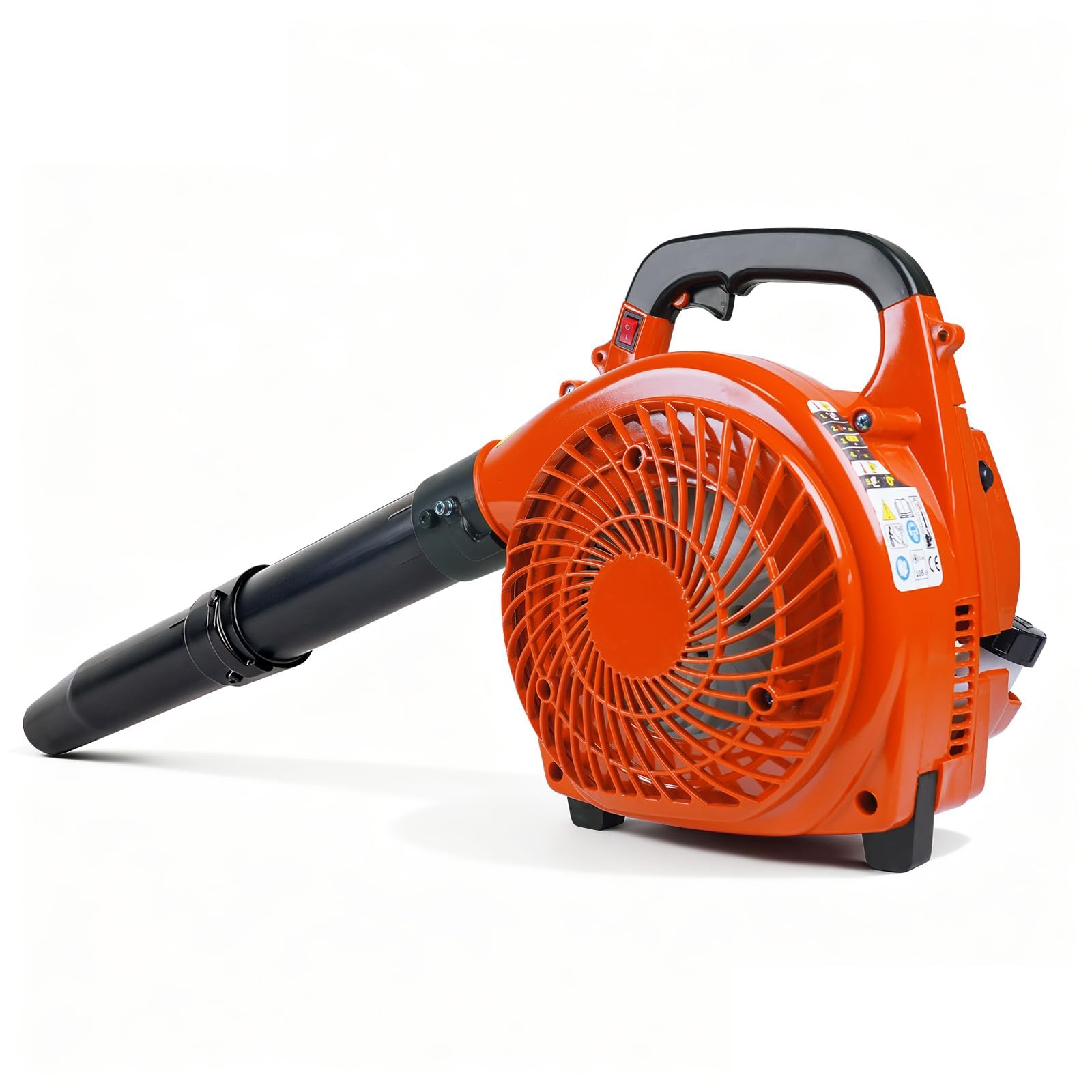 Soplador de hojas de gasolina y soplador de jardín motor de 2 tiempos (300 km/h) | De mano | fácil arranque en frío | para hojas, suciedad y nieve en jardín, patio, terraza y césped