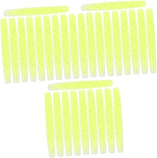 Toddmomy Fake Floating Worm 30 Pcs Luminous Worm Bait Gulp Saltwater Fishing Bait Fishing Lure for Fishing wear-Resistant Bait