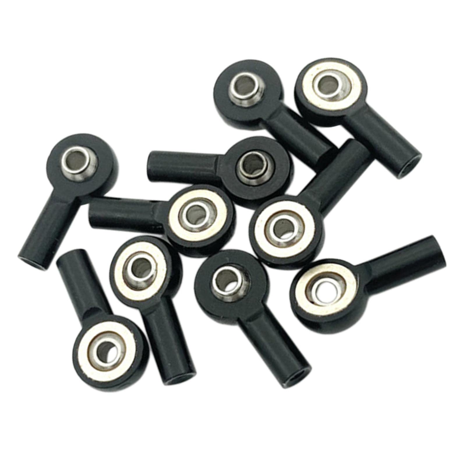 MERISHOPP 10Pcs M2 Ball Joint Ball Head Buckle Tie Rod End for 1/10 Rc Car Accessory Black