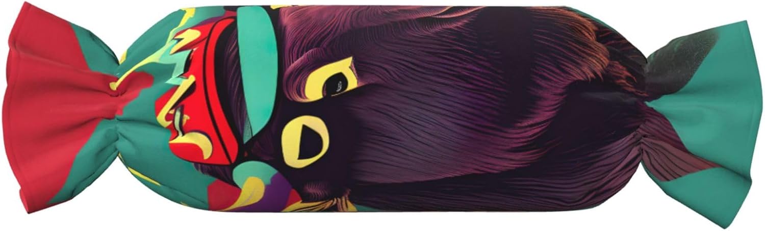 Moose Print Candy Cylindrical Comfortable Pillow Throw Pillows Home Decor Easy Maintenance