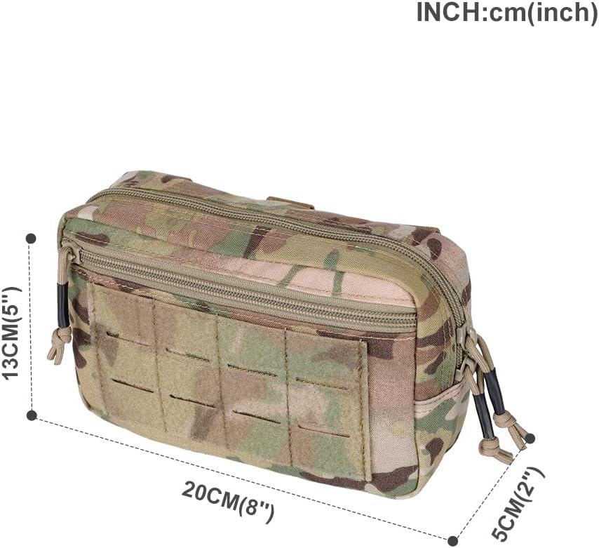 EXCELLENT ELITE SPANKER Tactical Molle Admin Pouch for Tactical Vest Chest Waist Pack Utility Tool Pouch Tactical EDC Bag (Multicam)
