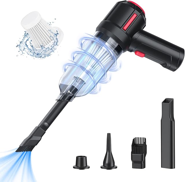 Handheld Vacuum Cordless, Mini Car Vacuum Cleaner with 9000Pa/ 120W/ 12V High Power Cordless Rechargeable, car vaccum for Home/Office/Pet Hair