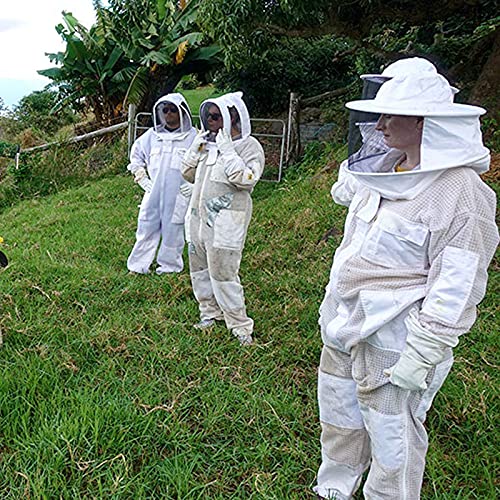 HOTEU Imkeranzug Einteiliger Anti-bienenanzug - Super Atmungsaktiver 3-lagiger Sicherheitsschutz Mesh Imkerkleidung… – Bild 6