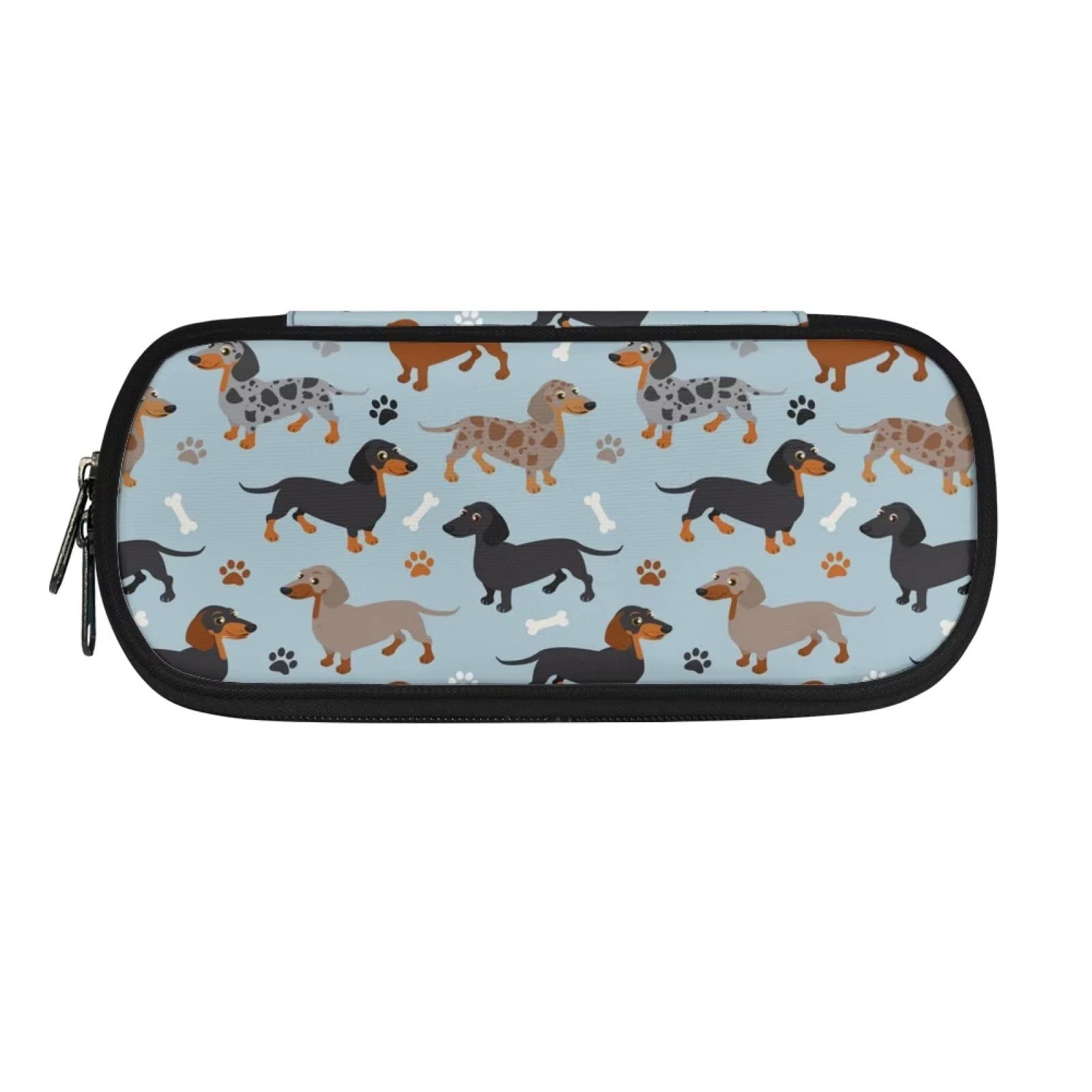 Belidome Dachshund Dog Kids Pencil Case Bag Box Pen Durable Large Holder Pouch for Elementary Primary — image 1