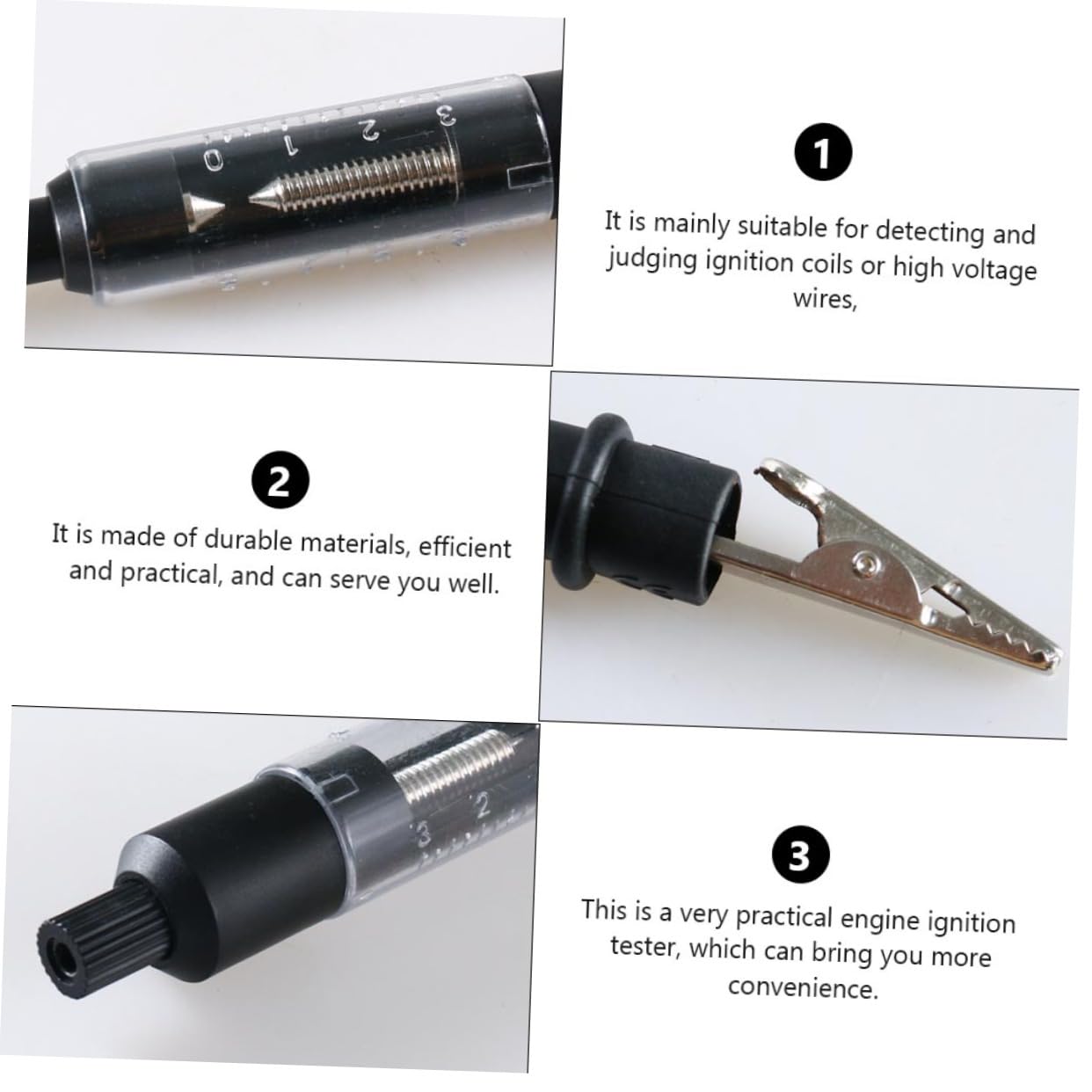 Gatuida 2piezas Probador De Bujías Profesional Herramienta De De Encendido Automotriz Diseño Ergonómico Manga De Alta Precisión y Amplia Aplicación