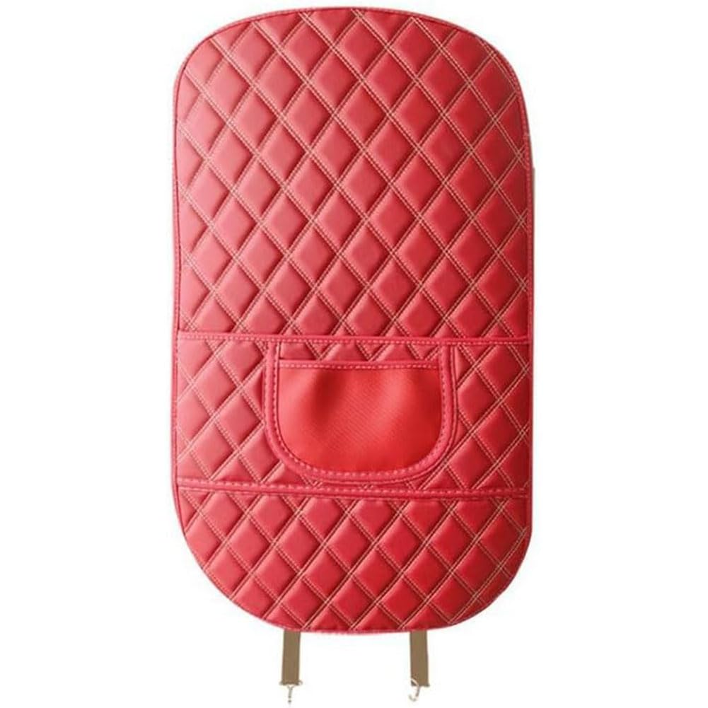 2 Pièce Protections Dossier de Siège Voiture pour VW Golf All Track Golf Sport Wagen, Cuir PU Tapis Protection Anti-Coup de Siège Arrière Impermérable,Long-C/Red