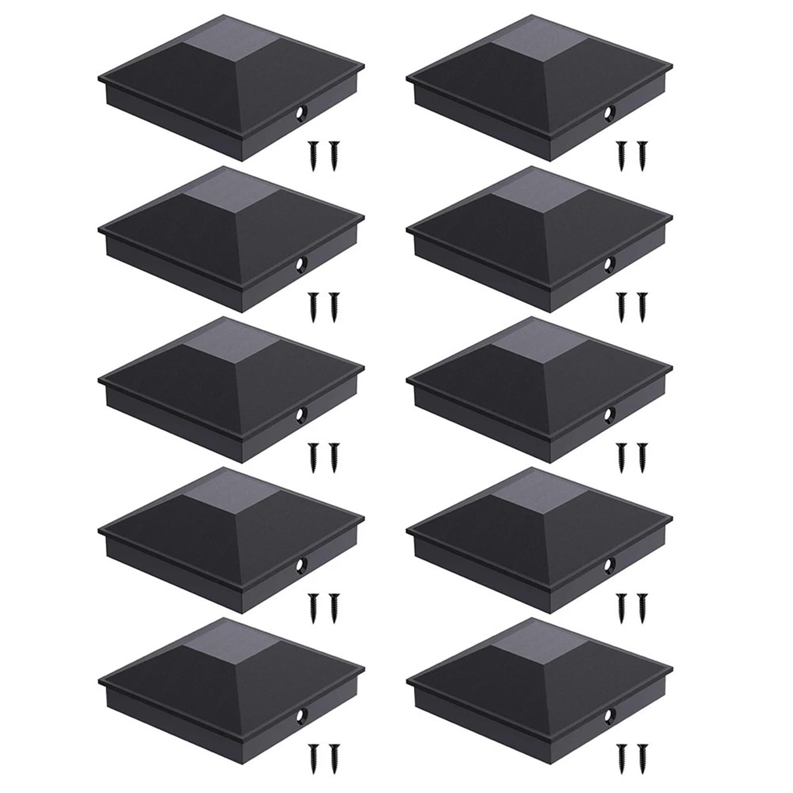 Irgvjifr 10 Pack Fence Posat Cap 5 Inch Fence Post Cap Plastic Covers For Outdoor Wooden Protection For Courtyard