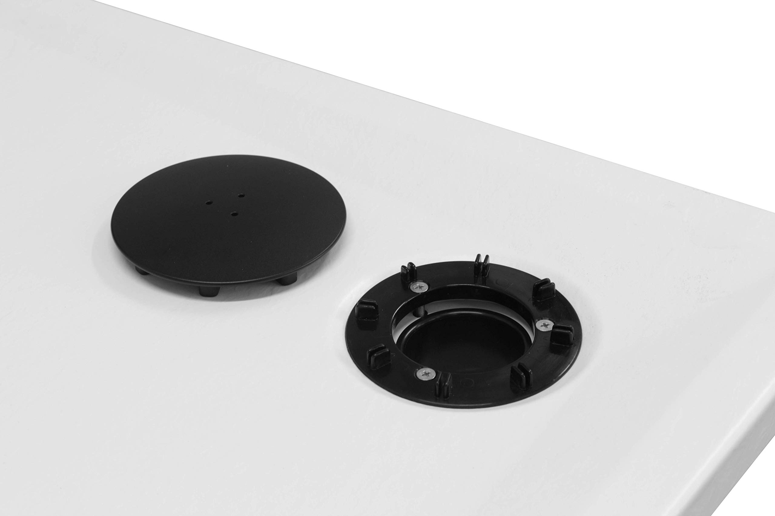 ew-haustechnik - Desagüe para ducha (plano, 90 mm de diámetro, horizontal), color negro