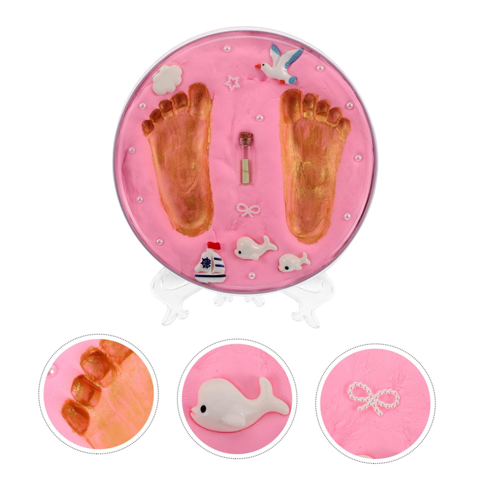 Toyvian Kit Per Calchi Di Mani e Piedi Di Ragazza Ricordi Artistici Per Cameretta Decorazioni Personalizzate Momento Prezioso Per Ragazza