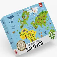 Quebra-Cabeça Mundi 100 Peças | Mapa do Mundo | Brinquedo Infantil Educativo | Crianças a partir de 4 Anos