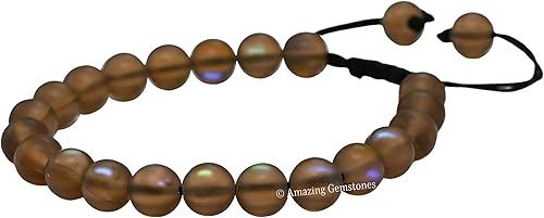 Miniatura 10 de Grey Mermaid Glass Bracelet for Women Men's Gifts - Glowing Sea Glass Bracelet - Beaded Adjustable Bracelet Pulseras Para Hombres Mujer Stocking