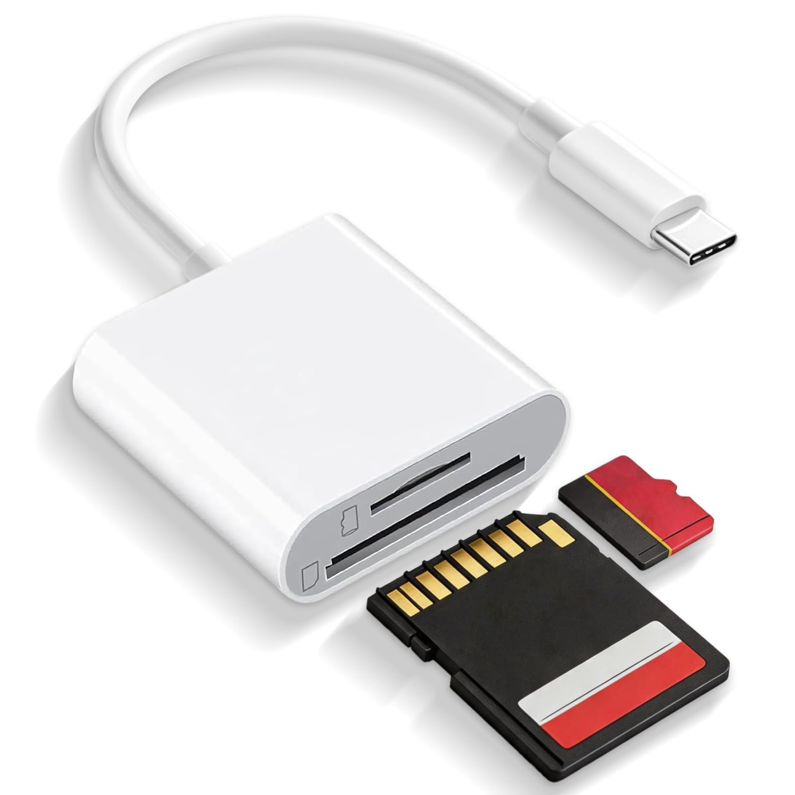 USB Type-C sdカードリーダー 2in1 TF/マイクロSDカード対応 USB3.0高速データ転送 4K 動画転送 安定動作