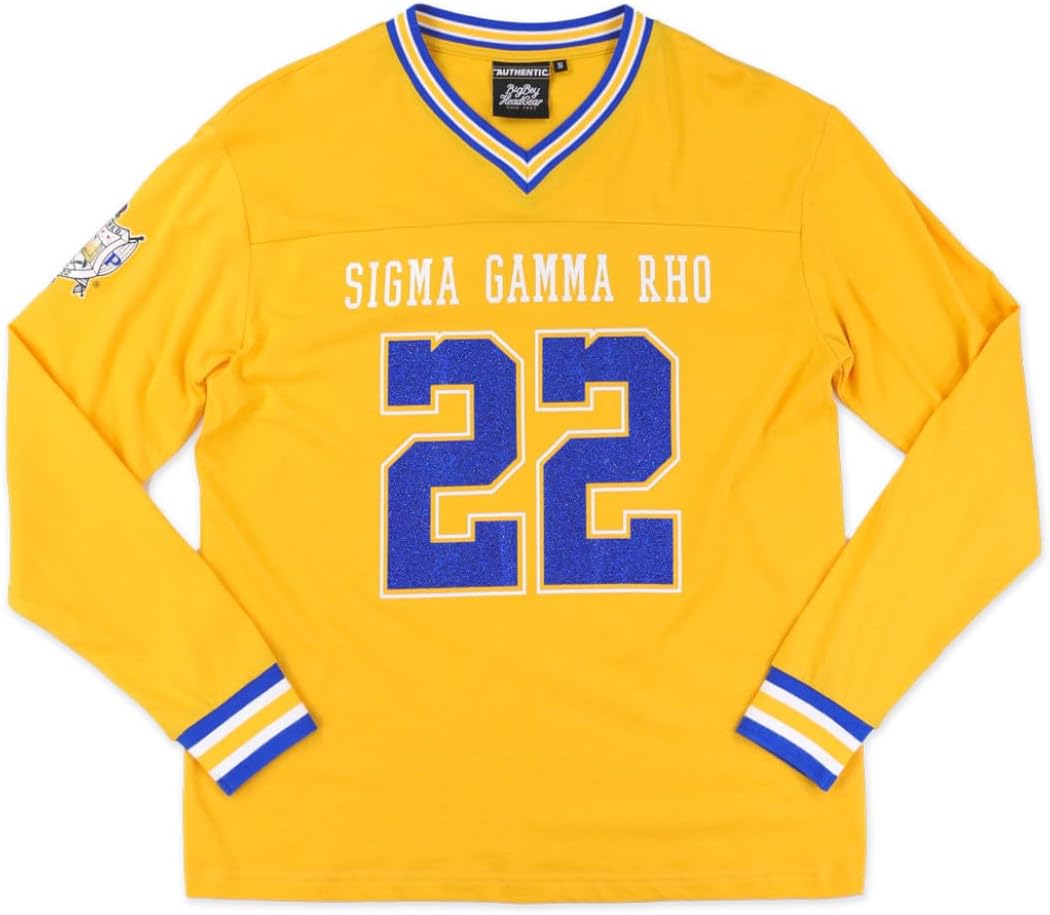 Big Boy Sigma Gamma Rho Divine 9 S1 Long Sleeve Jersey [Long Sleeve - Gold] - ID#75475-75-208-0-7