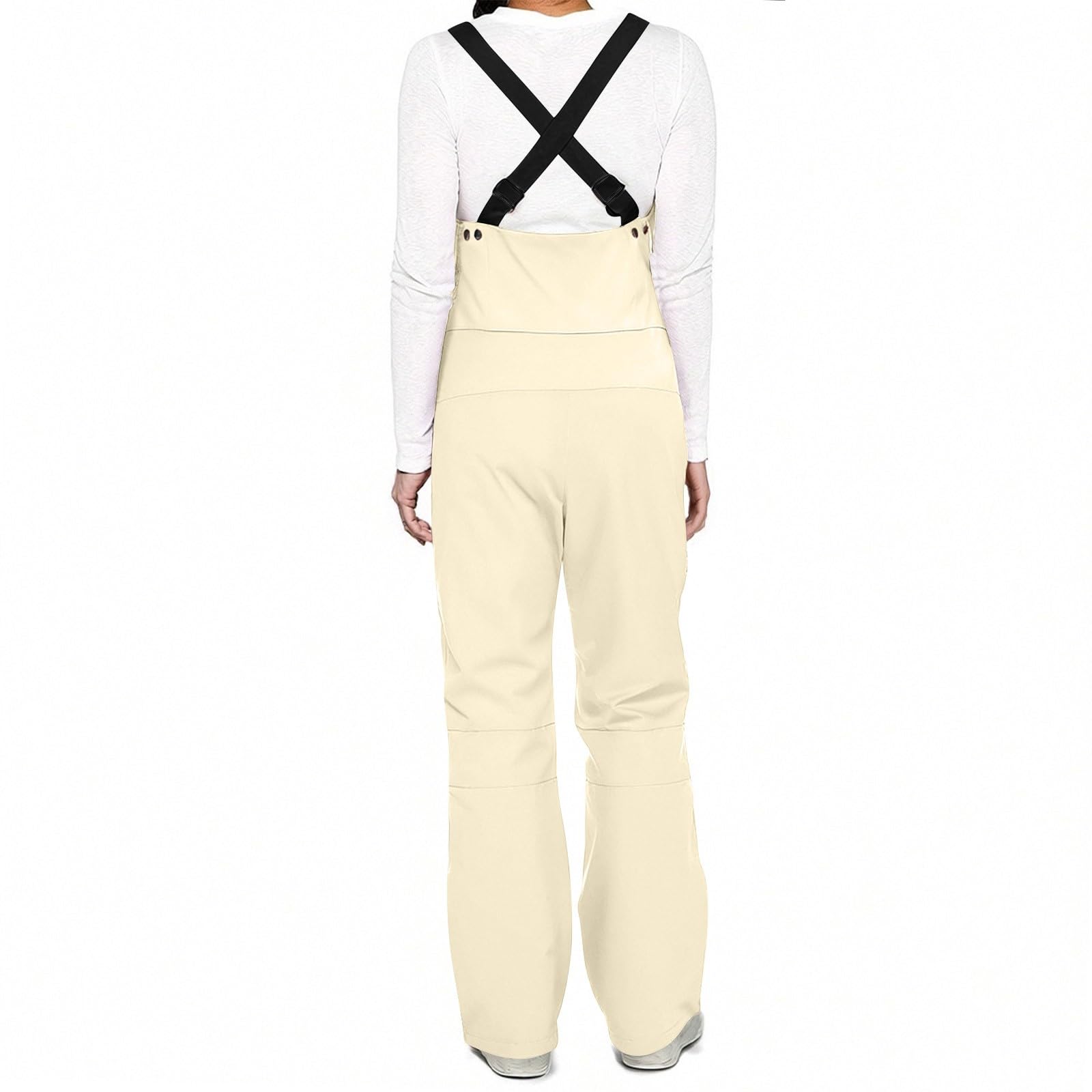 Skihose Damen Wasserdicht Schneehose Wasserdicht Thermo Gefüttert Hosenträgerhose mit Verstellbarer Latzhose Outdoorhose Winddicht Snowboardhose Softshellhose Leicht Schneeanzug Ski Pants