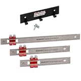 Woodpeckers Paolini Pocket Rule with Rack-It&comma; Stainless Steel&comma; Combo Set&comma; Woodworking Ruler with Sliding Stop&comma; Vertical End Scale&comma; Scribing Notch