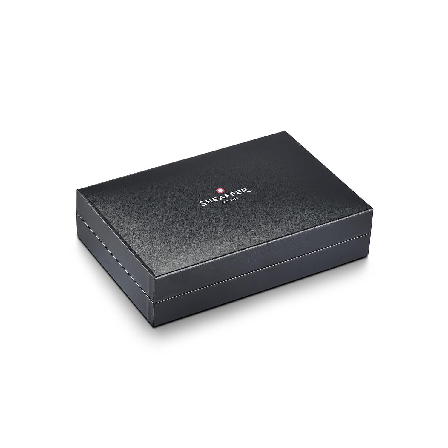 Sheaffer Legacy 9064 Stylo plume noir brillant Pointe moyenne incrustée avec bords plaqués palladium avec pochette pour stylo