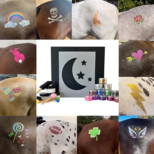 Armor Equestrian for Horses - Non Toxic Coat Care Designs for Horses and Other Large Animals, Cutie Mark for Horses (Hearts)