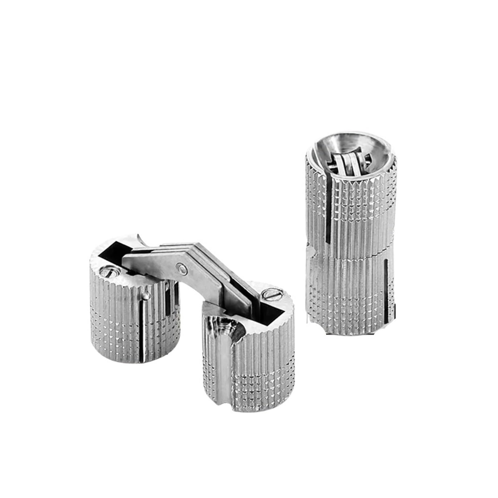 1pcs 8-18mm Brass Hinges Concealed Barrel Hinge Door(10mm Silver)