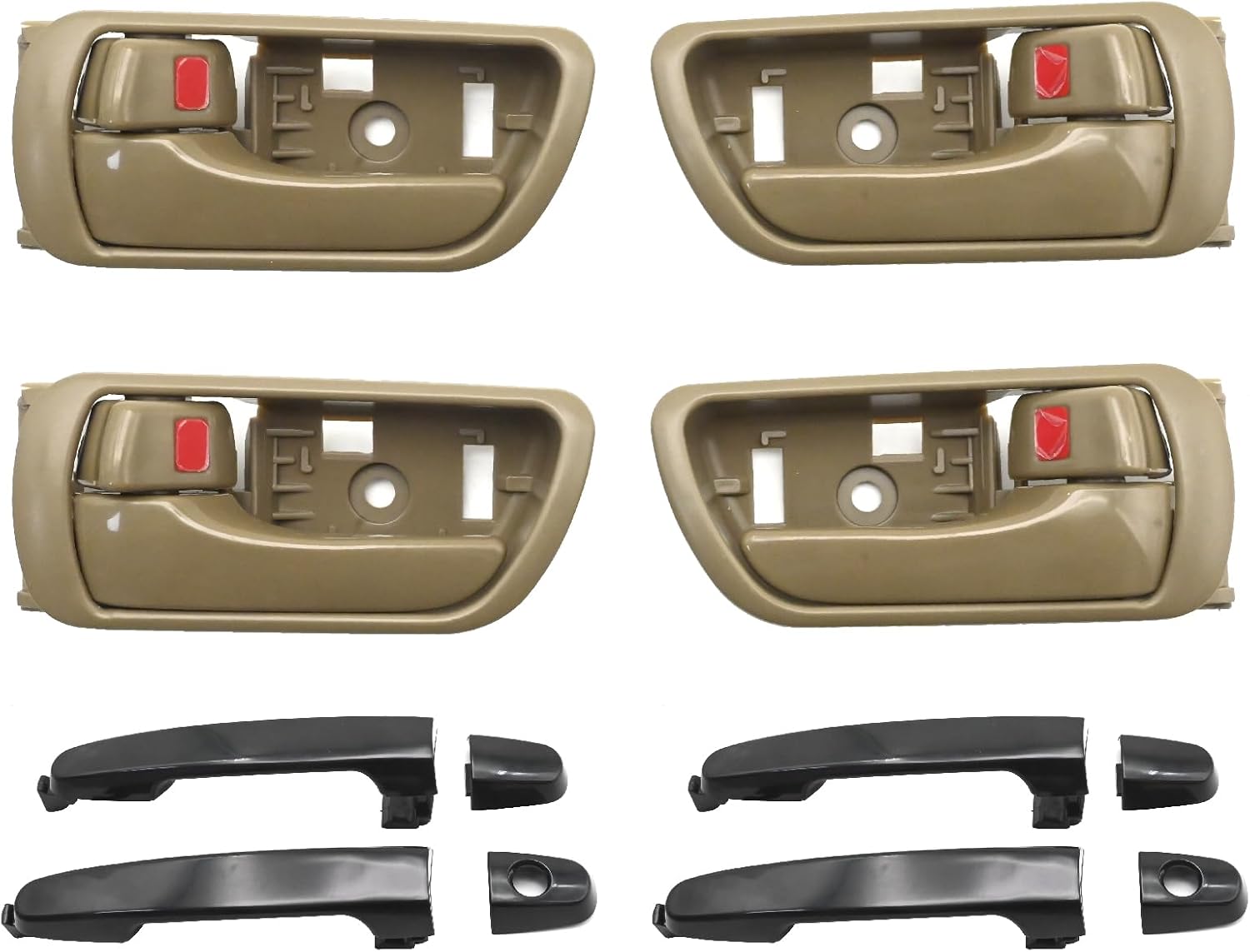 8Pcs 6920533030E Door Handles Kit, Replacement for Toyota Camry 2002 2003 2004 2005 2006, Replaces 6920633030E 69211AA020C0 6921033080C1 6921733010C1