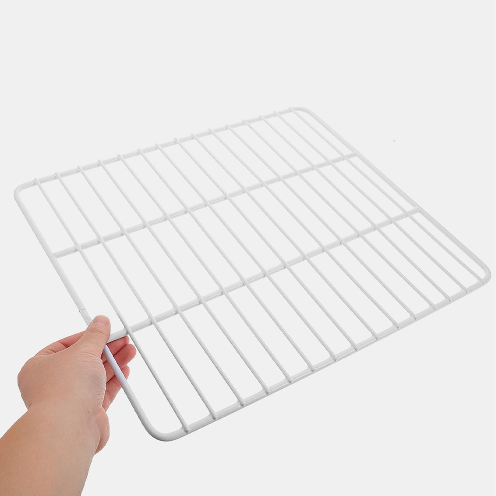 Mikikit Gefrierfach Regalteiler aus Stabilem Drahtgitter mit Trennwand 45 X 40cm Leicht zu Reinigen für Professionelle Gastronomie und Private Gefrierschränke