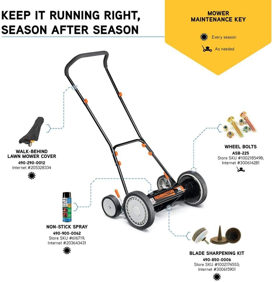 Buy Remington 16 In Manual Walk Behind Reel Lawn Mower With 9 Position Cutting Heights With Bonus Husky Steel Precision File Set With Storage Case 6 Piece Online In Finland B07r7b63qd