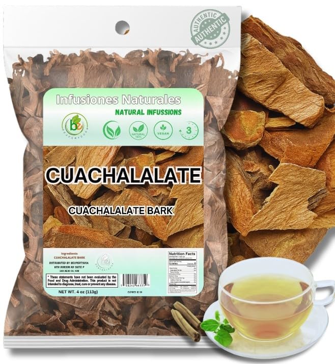 B-Experts Té Cuachalalate de 4 onzas - 3.99 oz. Cuachalala mexicana, silvestre (Juliana Adstringens)  100% natural - SIN OGM  Auténtico té de