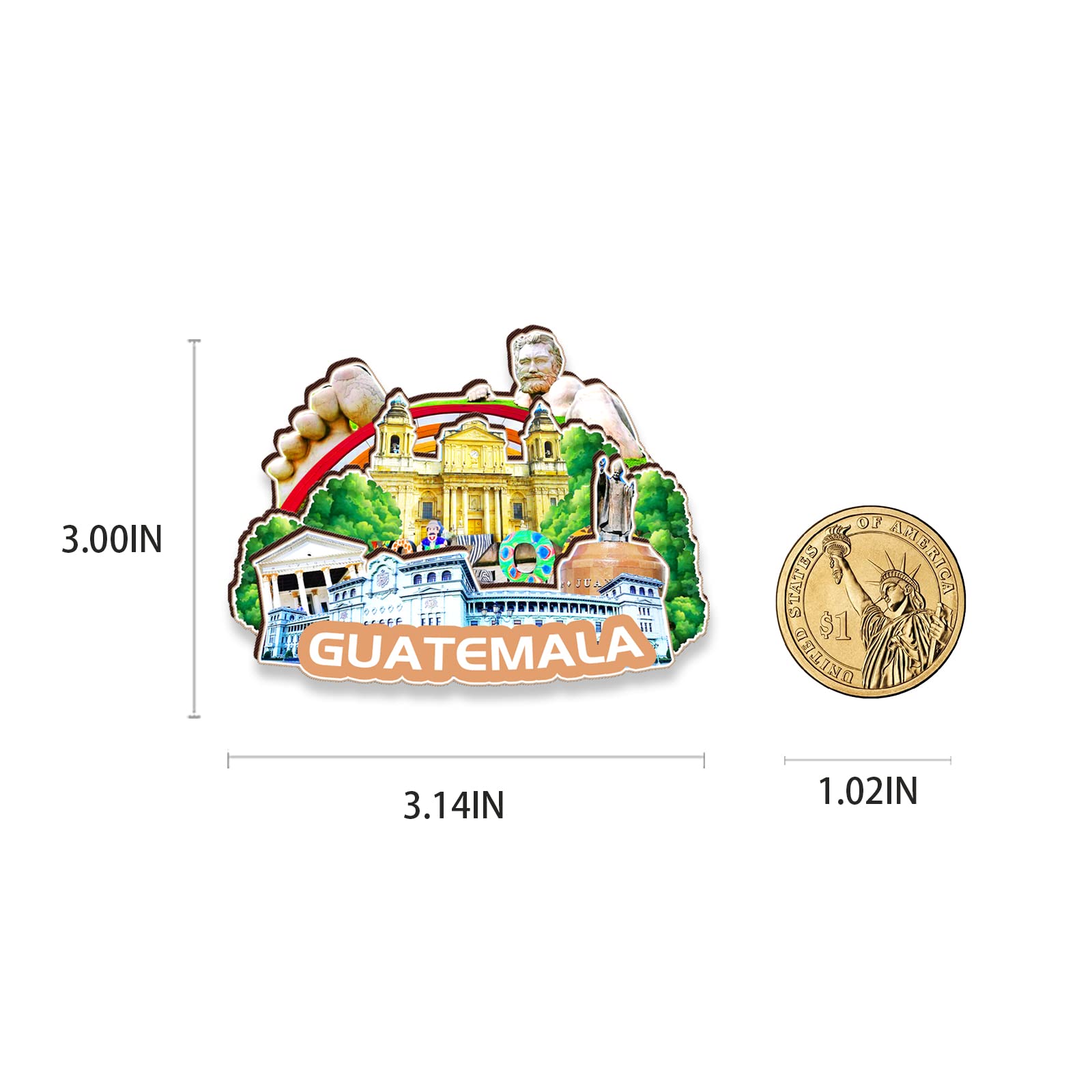 Guatemala Imán Refrigerador Souvenirs Recuerdo Internacional