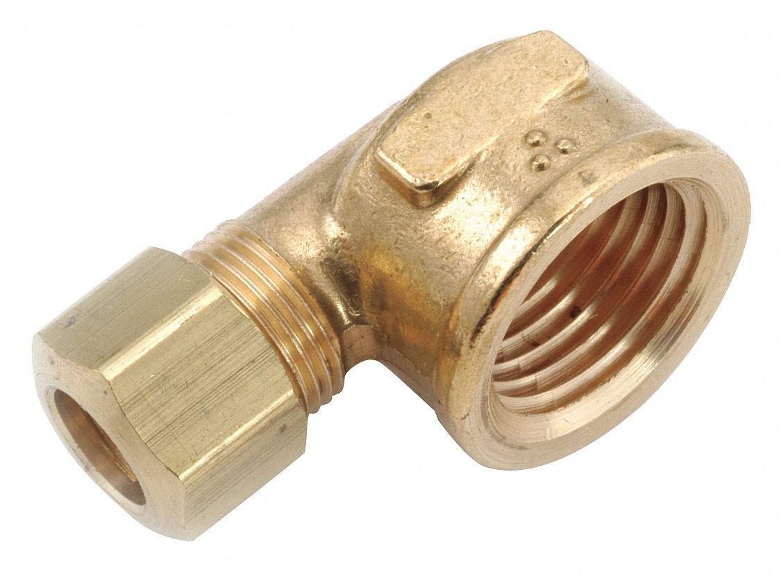 3/8 in Tube Size,Female Elbow, 1/2 in Pipe Size - Pipe Fitting Metal-2040005485