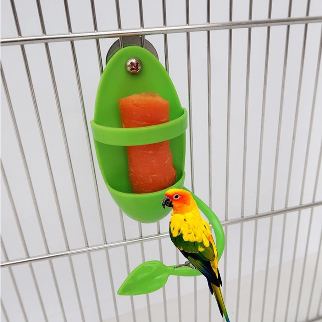 Parrot Feeder with Standing Rack Fruit Vegetable Holder Plastic Hanging Food Container Cage Accessories Pet Bird Supplies image 4