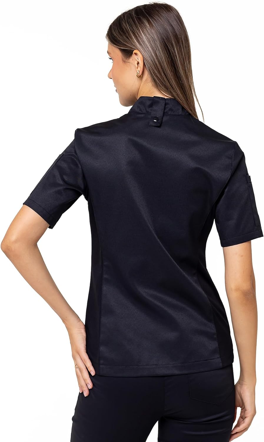 Chef Coat for Women, Mesh Side Panels, Water-Repellent Chef Jacket for Woman, Water-Repellent Storage Case in Set
